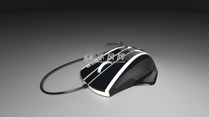 闪玩游戏鼠标设计模型 - solidworks电脑周边类