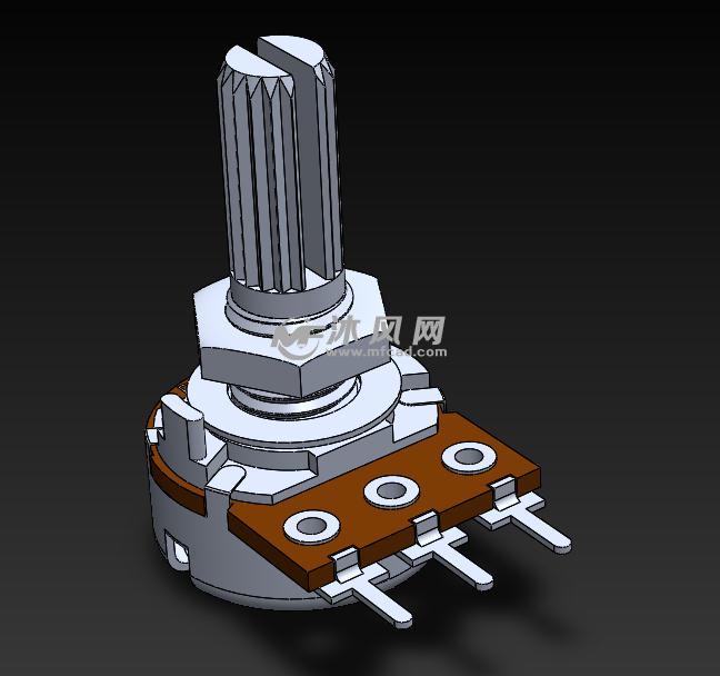 可变电阻器(电位计)模型 - solidworks生活用品