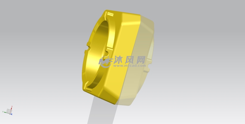 铝制烟灰缸造型 - ug生活用品类模型下载 - 沐风图纸
