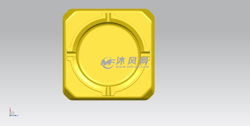 铝制烟灰缸造型 - ug生活用品类模型下载 - 沐风图纸