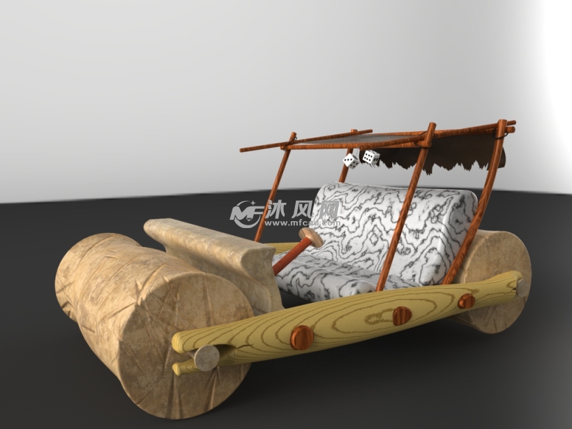 概念木头车模型 - solidworks交通工具模型下载