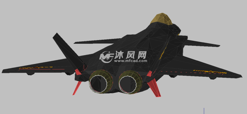 歼20飞机三维模型 CAD格式