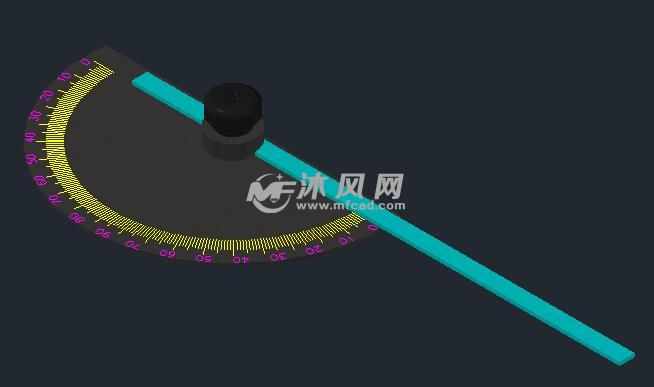 角度测量仪CAD三维模型v角度-生活用品模型下cad标注三维怎么没有立体感图片