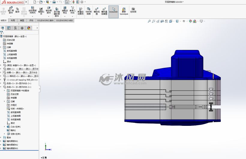 双面磁性擦玻璃器 - solidworks生活用品类模型