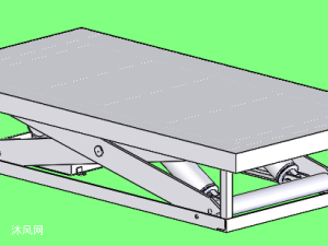 剪叉式升降台模型设计图 - solidworks机械设备