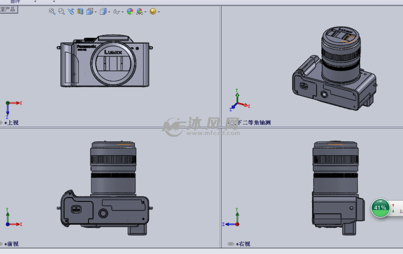 松下数码相机设计模型 - solidworks数码产品类模型