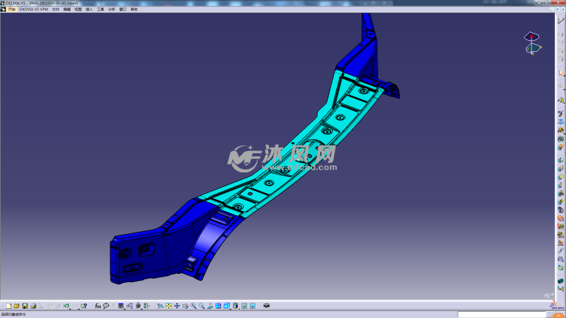 汽车背门槛盖板夹具设计模型(CATIA包含参数