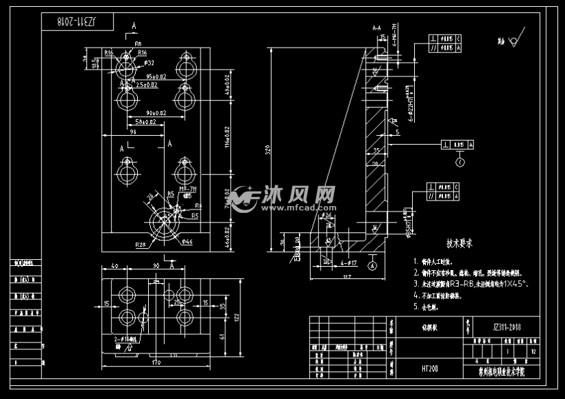 z311-2018钻模板数控加工及程序设计