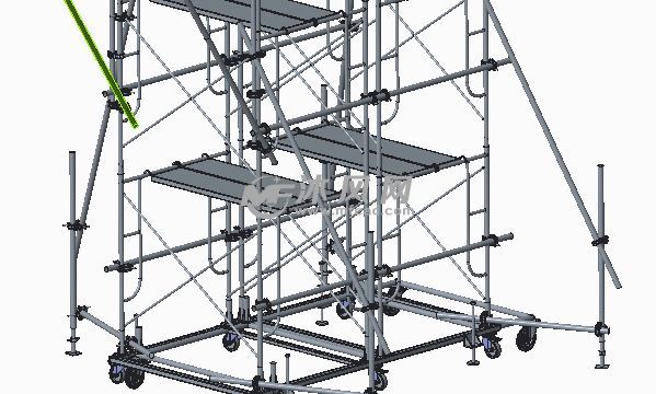 工程建筑金属脚支架设计模型 - ProE中性文件