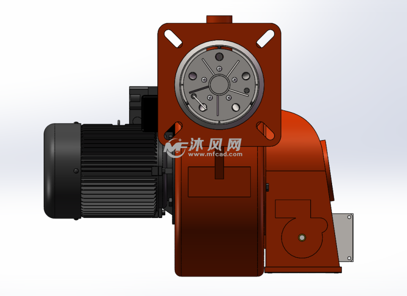 低氮燃烧机、燃烧器模型 - solidworks机械设备