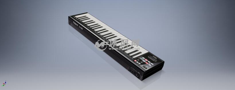 MIDI键盘 - inventor数码产品类模型和图纸下载