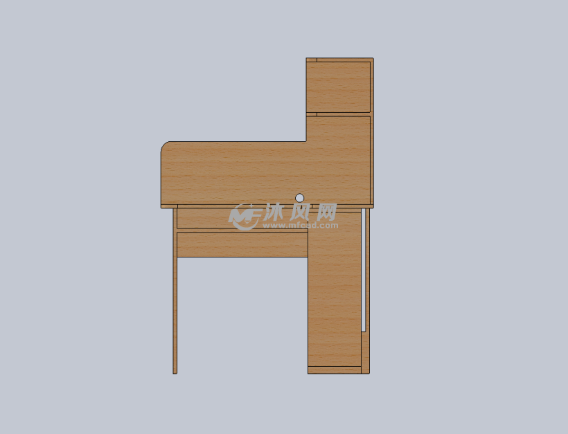 带图纸办公桌-solidworks办公用品模型下载-里面什么的架子r1代表图片