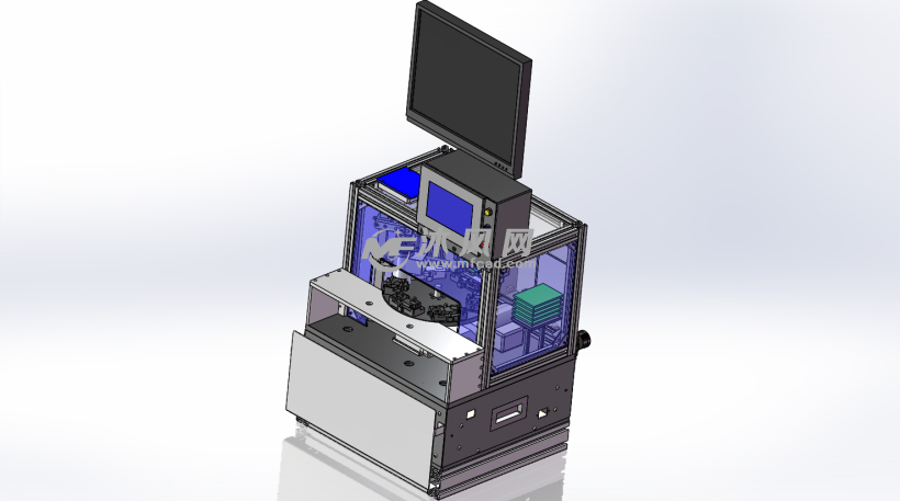 转盘式电路板测试设备模型 - solidworks机械设