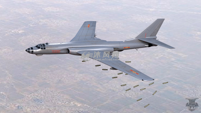 国产轰炸机H6 AUTOCAD模型文件 - autocad交