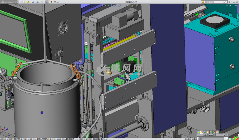 一套自动空心胶囊机生产总线设计模型(SolidW