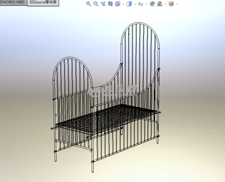 英国的婴儿床设计 - solidworks生活用品类模型