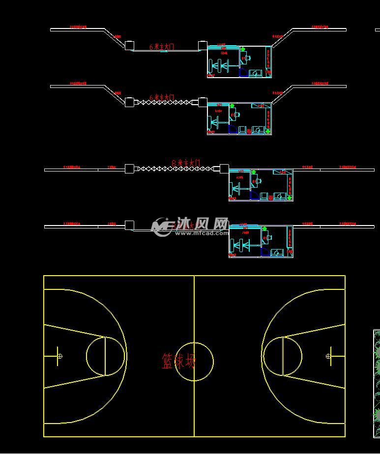 建筑工程平面布置常用临建模块 - CAD模块图
