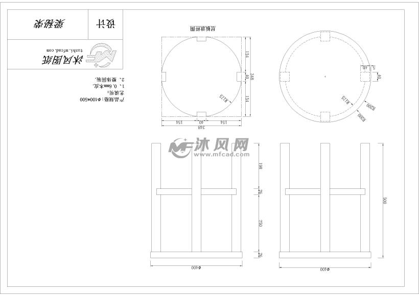 一套三角休闲洽谈桌和圆形凳子cad图纸设计模型