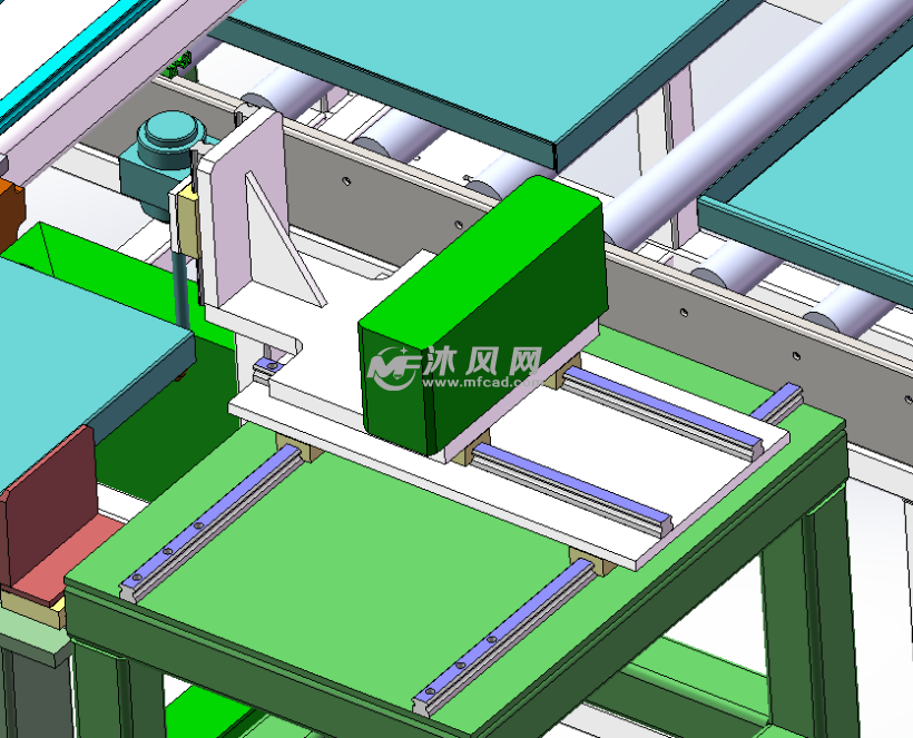 镀锌盒子自动上料焊接码垛模型焊接工位