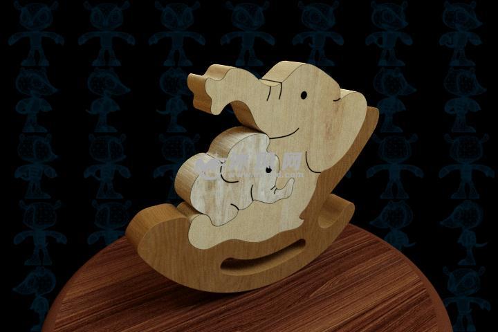 木制婴儿摇摆玩具设计 - solidworks玩具公仔类