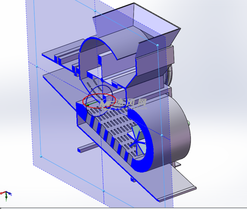 坚果类食品去壳机模型 - solidworks机械设备模