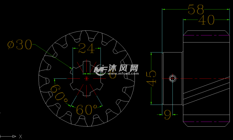 精密传动斜齿轮 - AutoCAD其他常用标准件图纸
