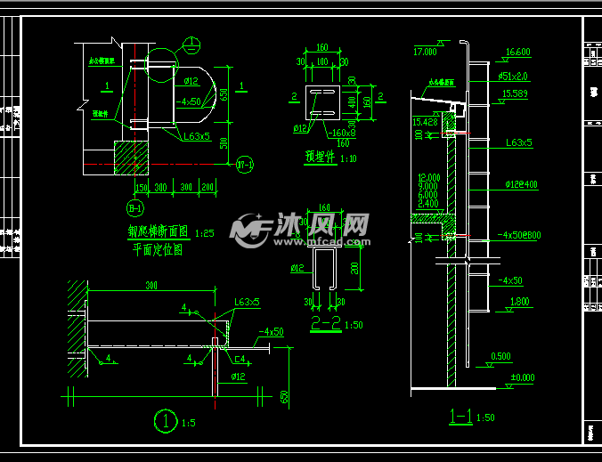 护笼直爬梯详图