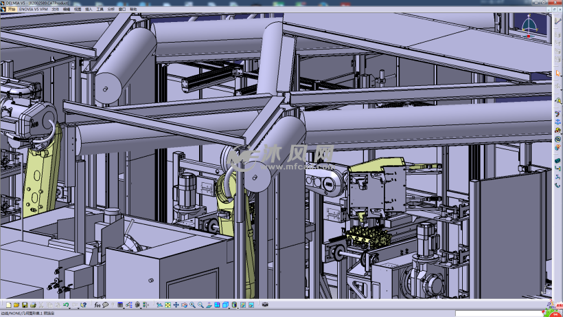 一套详细的发动机气缸自动化生产总线设计模型
