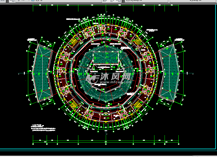 福建土楼圆楼宾馆建筑全套图