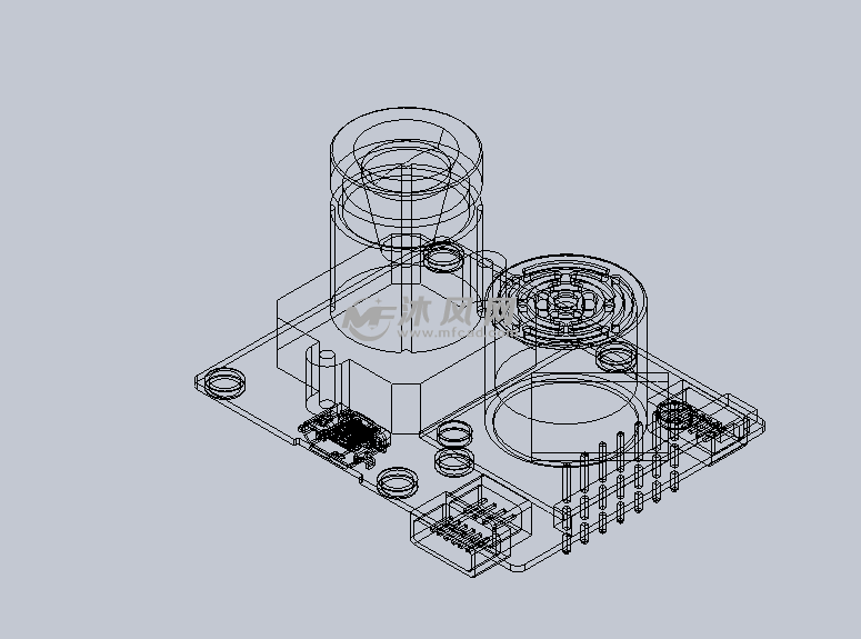 光流(电路)模块设计模型 - solidworks电气设备