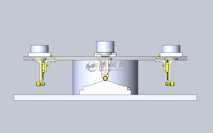 四工位旋转台顶升装置 - solidworks机械设备模型下载 - 沐风图纸