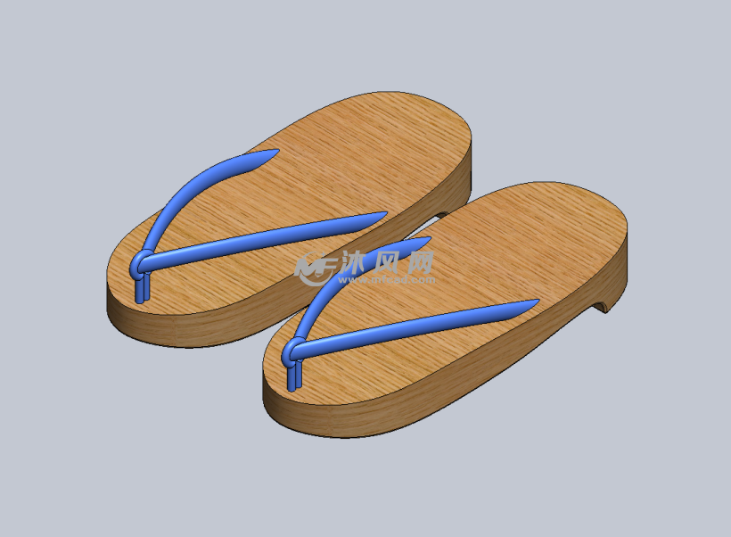日本木屐模型 - solidworks服装鞋帽类模型下载