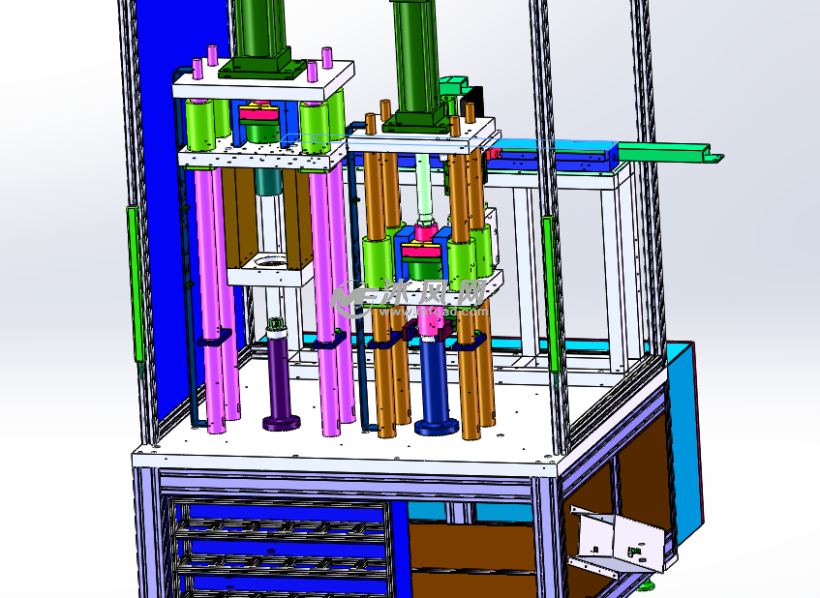 自动压装机模型设计 - solidworks机械设备模型
