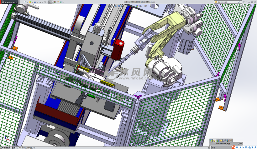 油筒总成相贯线焊接工作站总装配 - solidworks