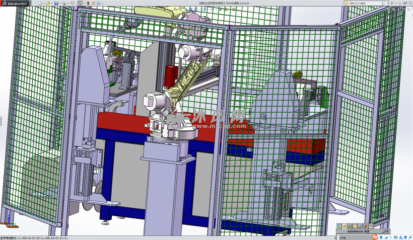 油筒总成相贯线焊接工作站总装配 - solidworks