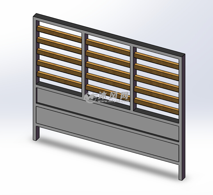 室外非标围栏 - solidworks园林建筑模型下载 - 沐风图纸
