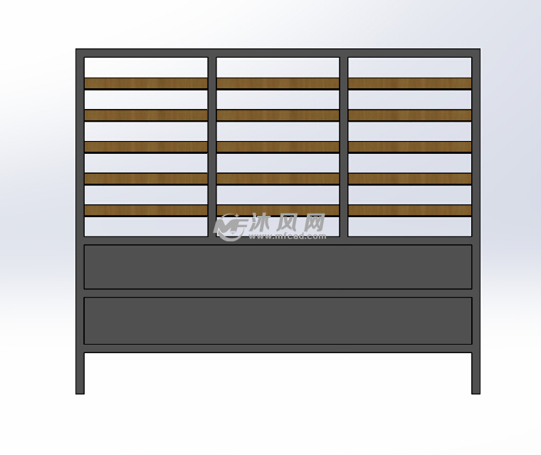 室外非标围栏 - solidworks园林建筑模型下载 - 沐风图纸