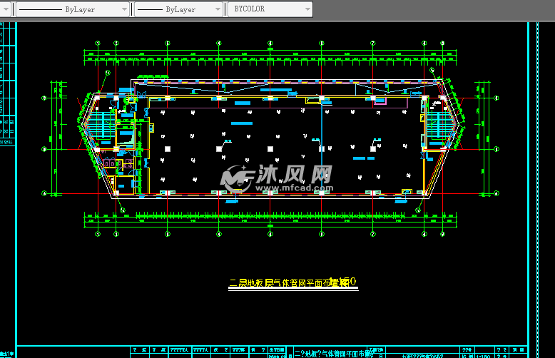 七氟丙烷洁净气体灭火系统施工图 - AutoCAD工