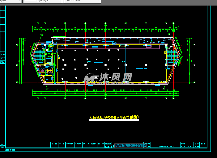 七氟丙烷洁净气体灭火系统施工图 - AutoCAD工
