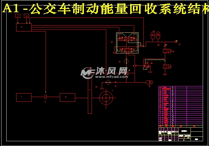 公交车制动能量回收系统结构图