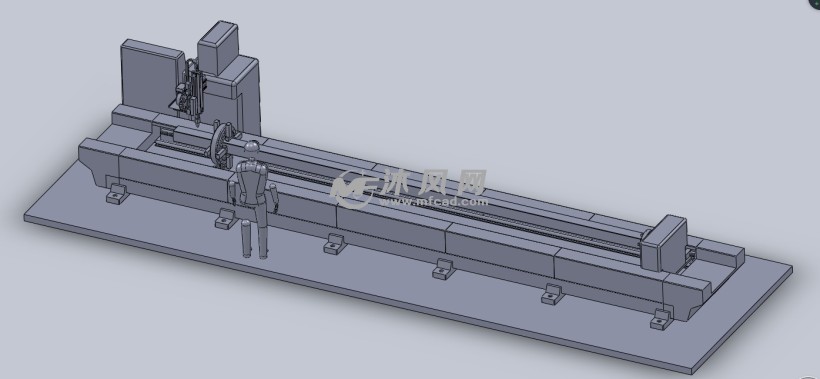 一款数控激光切管机 - solidworks机械设备模型