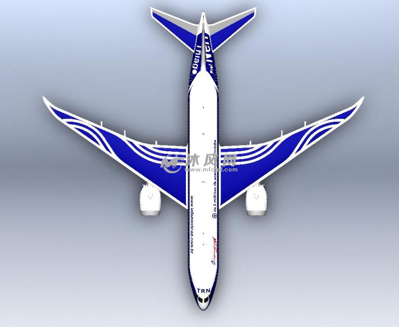 大型客机模型图纸sw