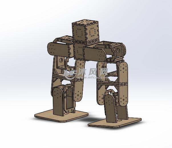 木制机器人模型 - solidworks玩具公仔类模型下