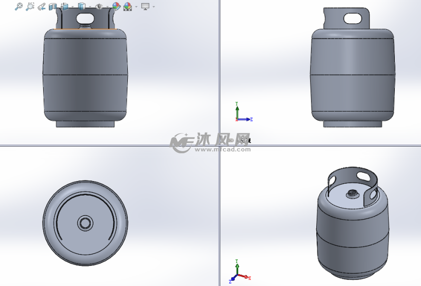 煤气罐三视图