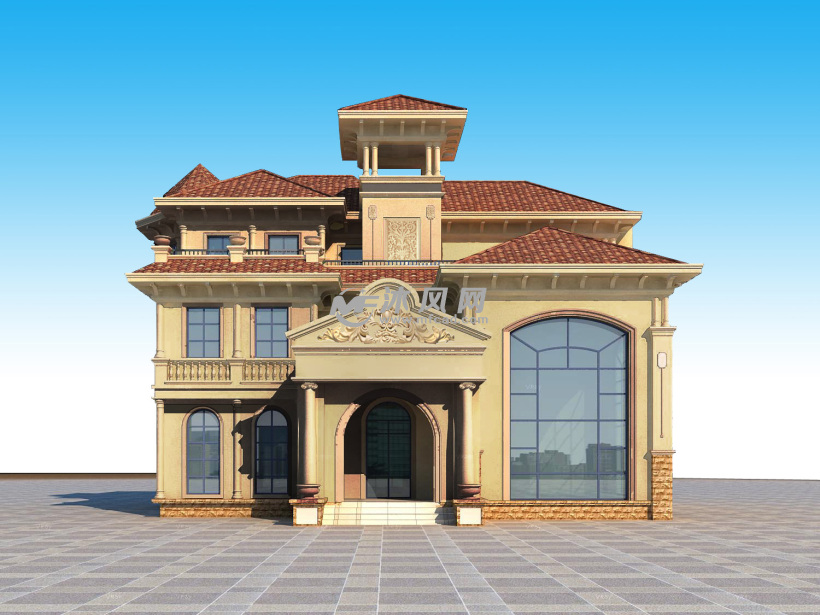 某地某3层自建茶叶建筑设计施工图-AutoCAD别墅国际包装设计展图片