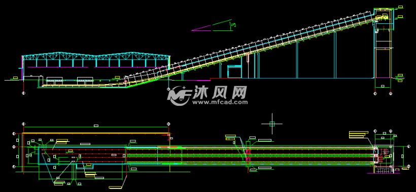 运煤地下通廊与栈桥二次提资图 - AutoCAD矿山