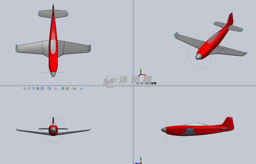 监测小飞机模型