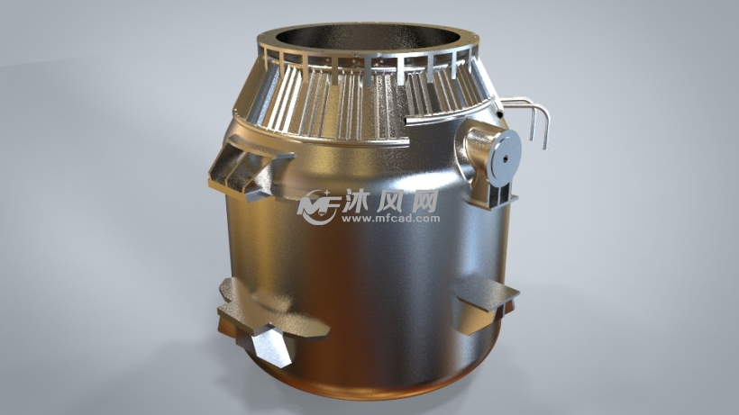 120吨转炉炉壳钢结构设备模型 - solidworks机