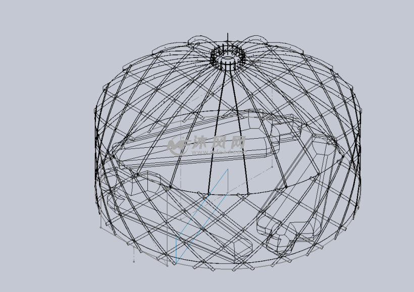 蒙古包模型设计图 solidworks园林建筑模型下载 沐风图纸