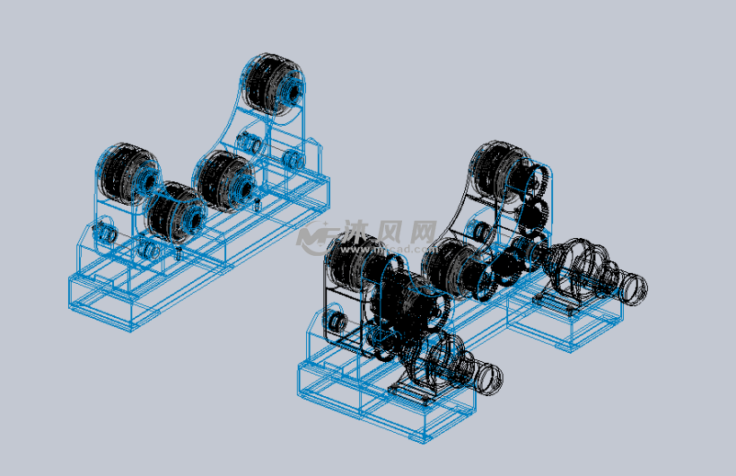 滚轮架装配体设计模型